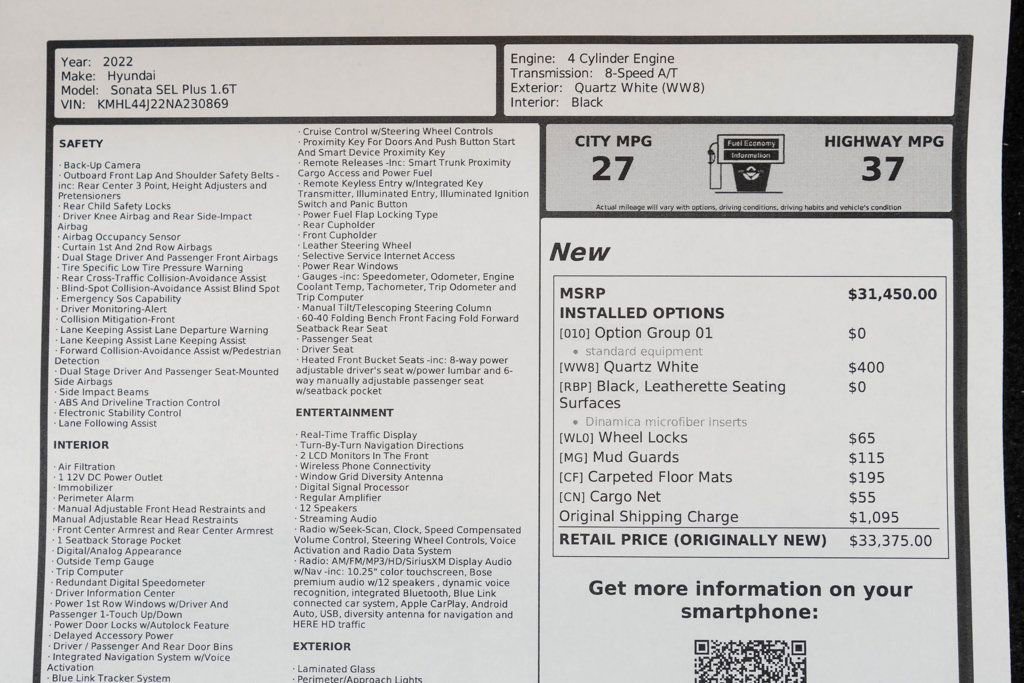 Used 2022 Hyundai Sonata SEL Plus image 46