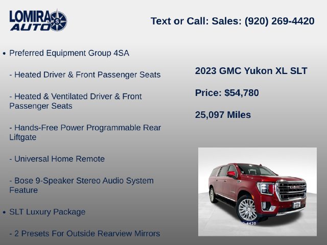 Used 2023 GMC Yukon XL SLT w/ SLT Luxury Package AWD/4WD image 14
