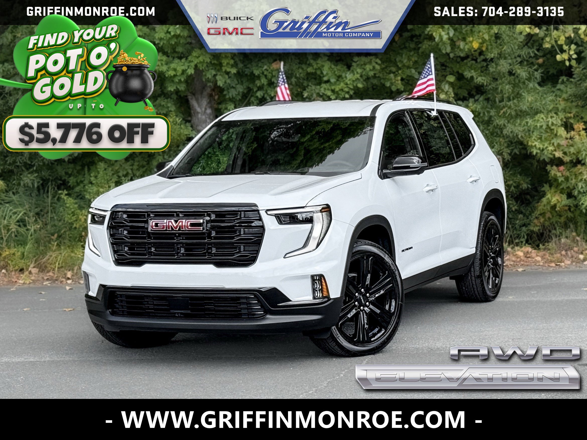 New 2026 GMC Acadia Elevation w/ Black Edition