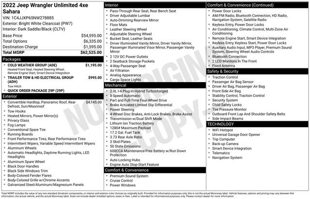 Certified 2022 Jeep Wrangler Unlimited Sahara w/ Cold Weather Group image 34