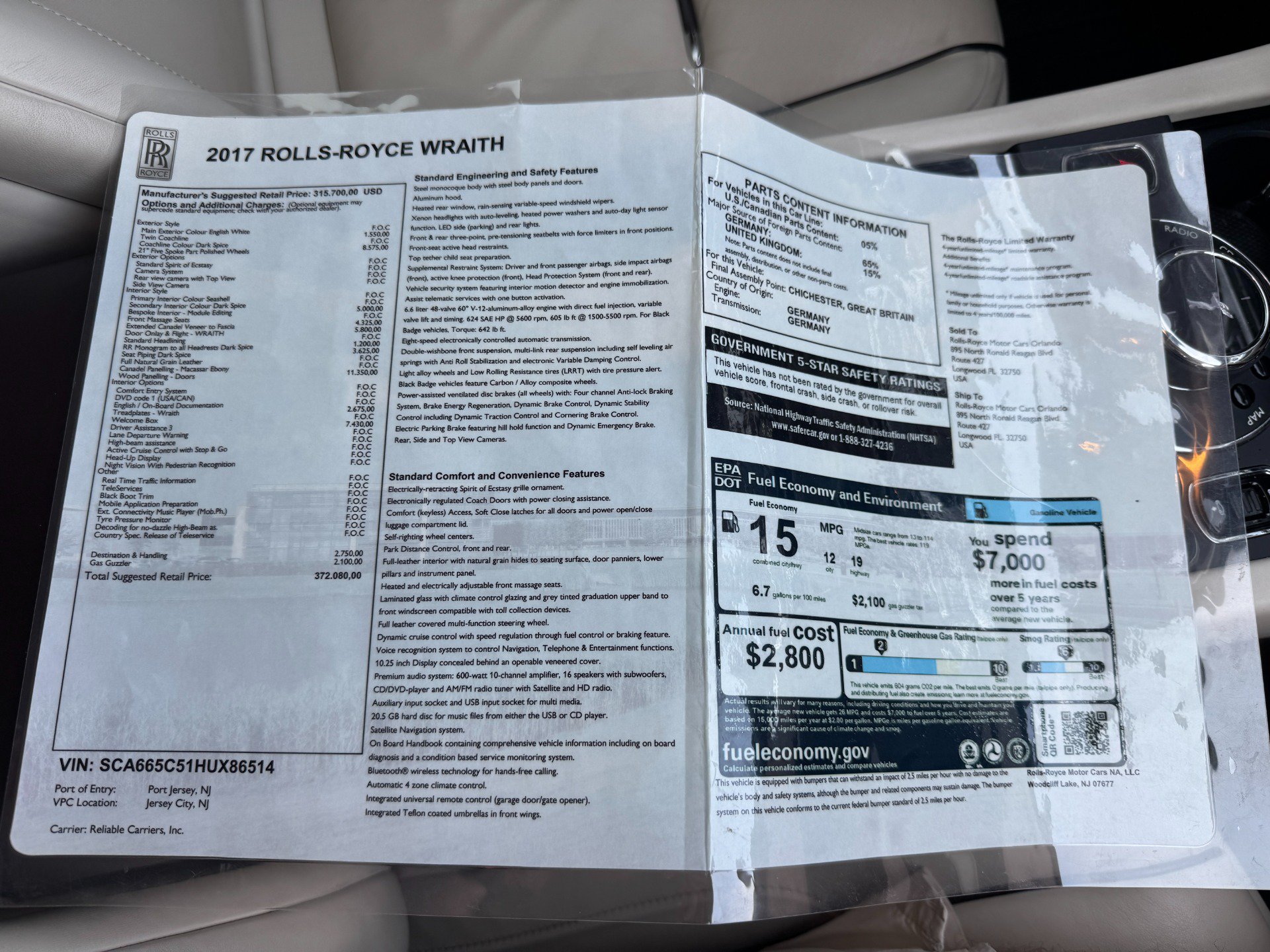 Used 2017 Rolls-Royce Wraith RWD image 74
