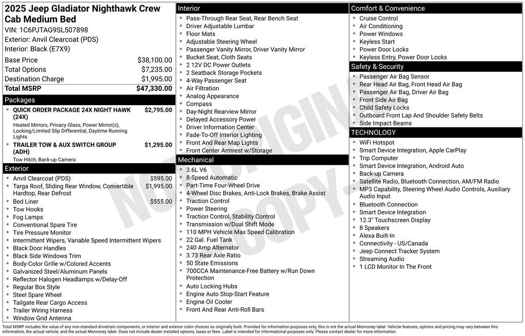 Used 2025 Jeep Gladiator Sport AWD/4WD image 5