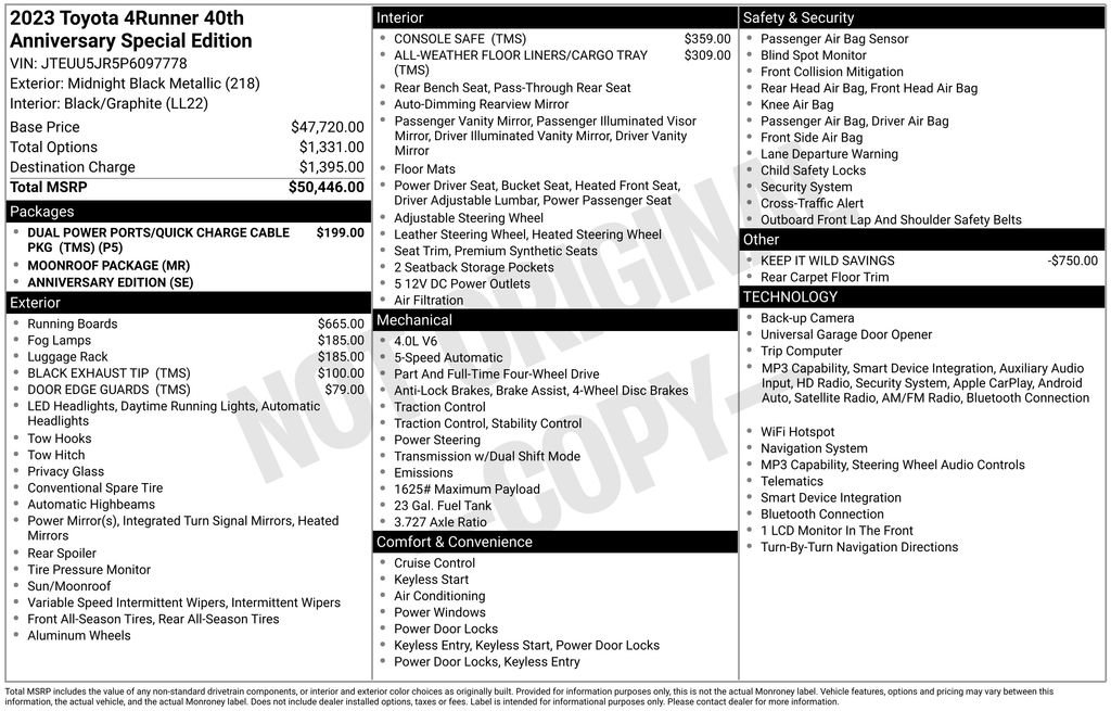 Certified 2023 Toyota 4Runner 40th Anniversary SE AWD/4WD image 24