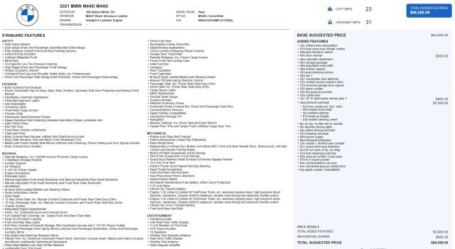 Used 2021 BMW M440i M440i Convertible w/ Premium Package image 70