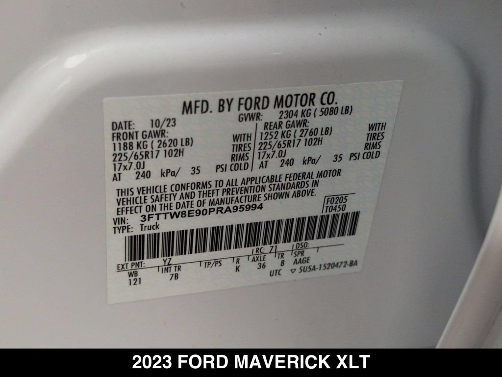 Used 2023 Ford Maverick XLT FWD image 25