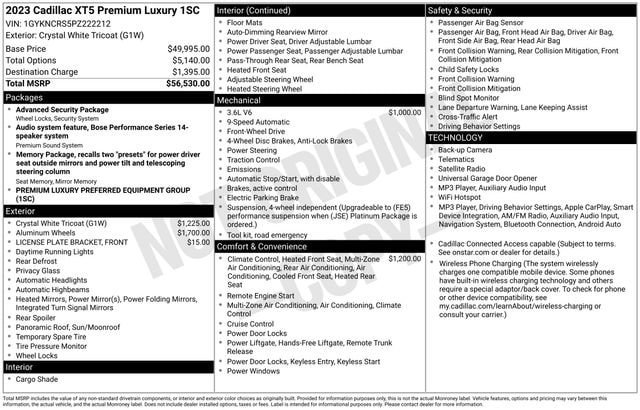 Certified 2023 Cadillac XT5 Premium Luxury FWD image 34