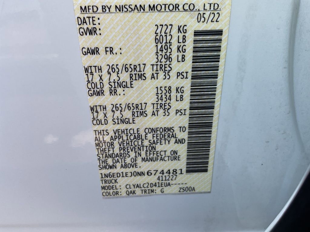 Used 2022 Nissan Frontier SV image 38