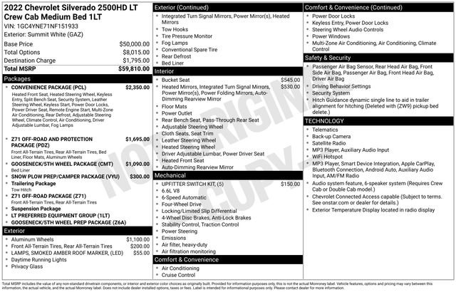 Used 2022 Chevrolet Silverado 2500 LT w/ Convenience Package AWD/4WD image 4
