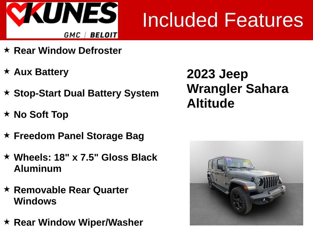 Used 2023 Jeep Wrangler Unlimited Sahara AWD/4WD image 3