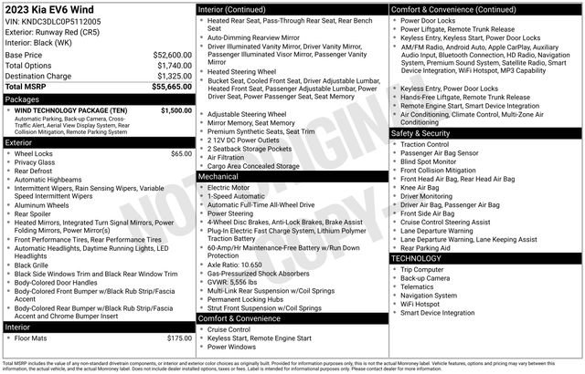 Used 2023 Kia EV6 Wind w/ Wind Technology Package image 36