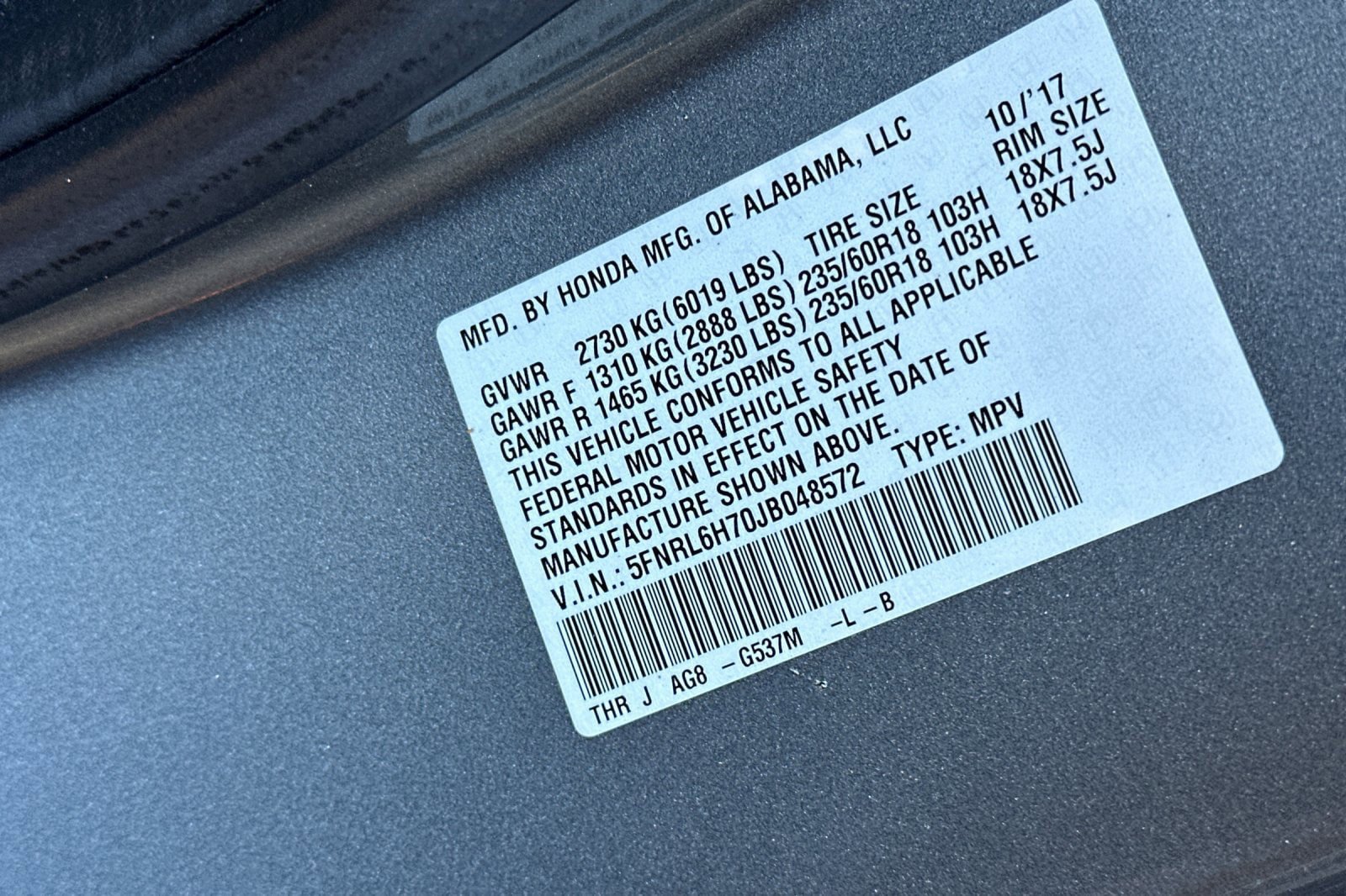 Used 2018 Honda Odyssey EX-L image 35