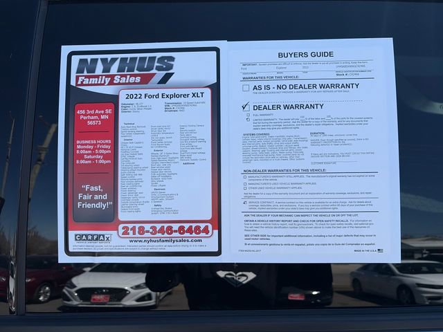 Used 2022 Ford Explorer XLT image 52