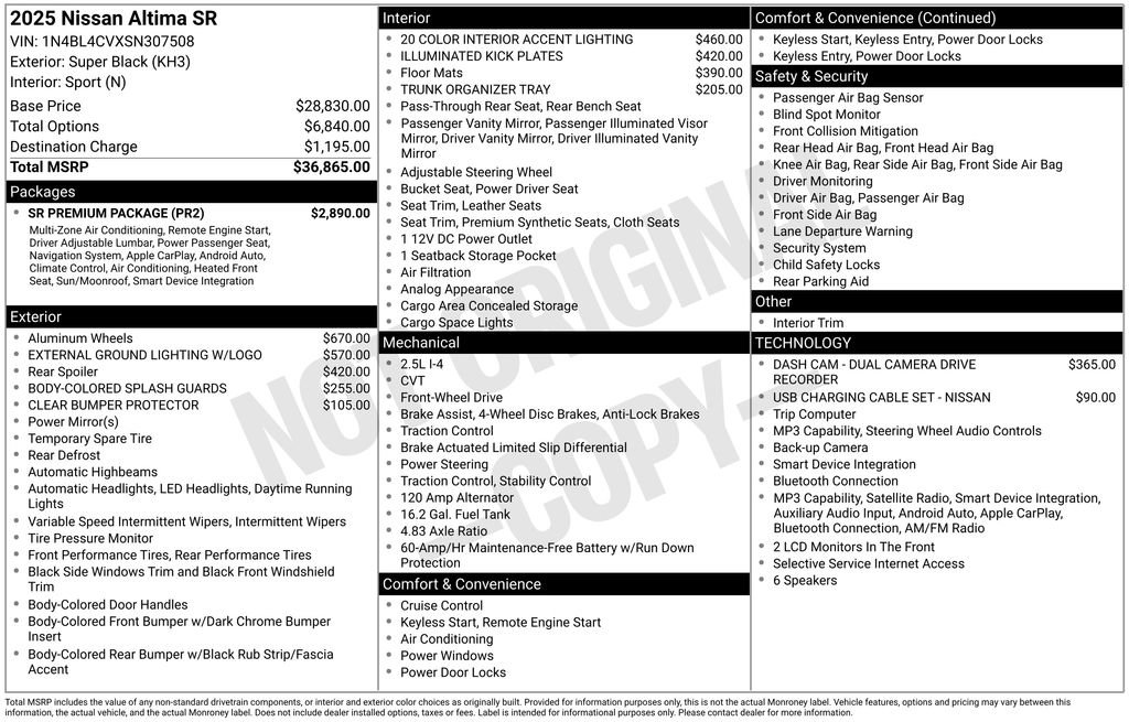Certified 2025 Nissan Altima 2.5 SR w/ SR Premium Package FWD image 7