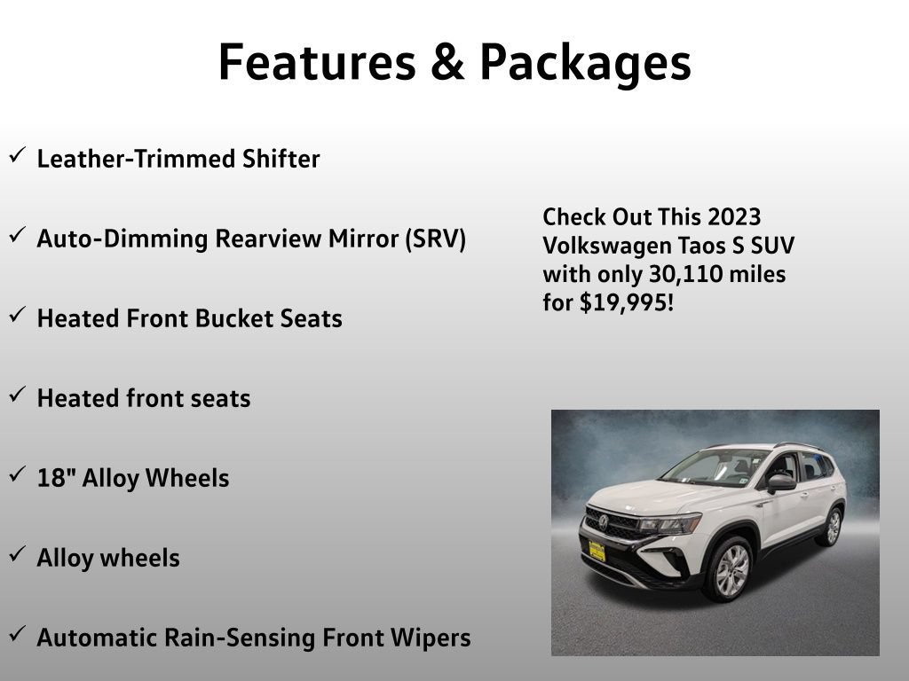 Used 2023 Volkswagen Taos S w/ IQ Drive S Package AWD/4WD image 8