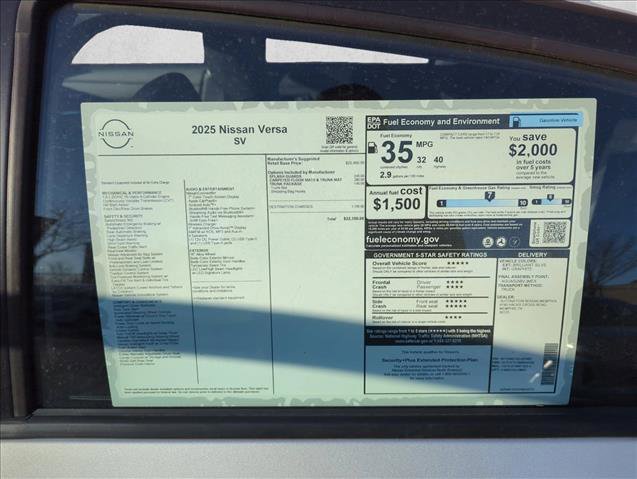 New 2025 Nissan Versa SV w/ Trunk Package image 20