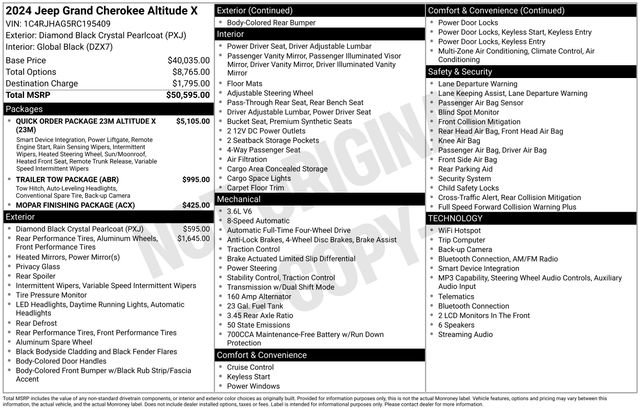 Used 2024 Jeep Grand Cherokee Altitude AWD/4WD image 3