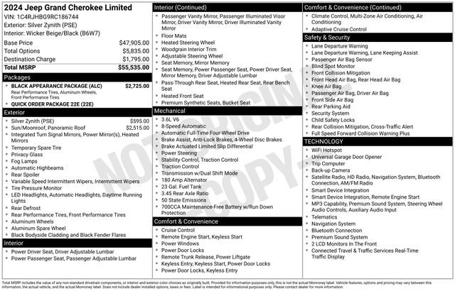 Certified 2024 Jeep Grand Cherokee Limited w/ Black Appearance Package AWD/4WD image 33