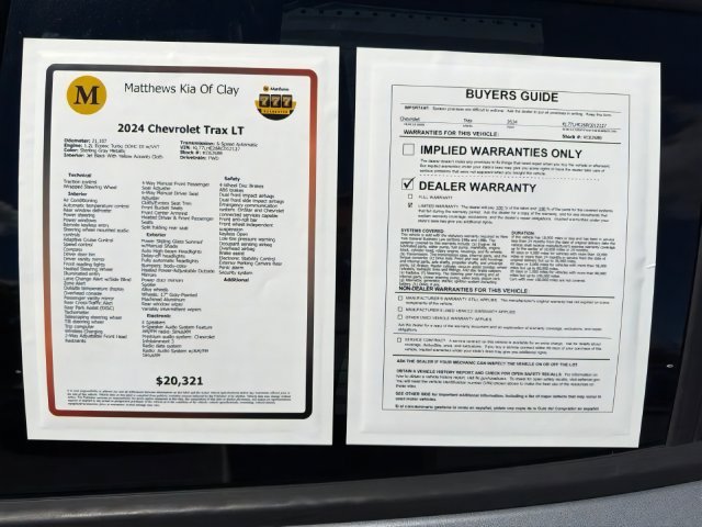 Used 2024 Chevrolet Trax LT w/ Sunroof Package FWD image 15