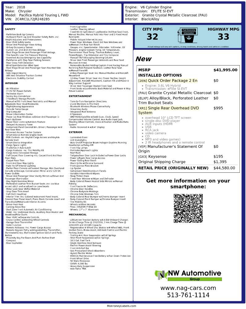 Used 2018 Chrysler Pacifica Touring-L FWD image 2
