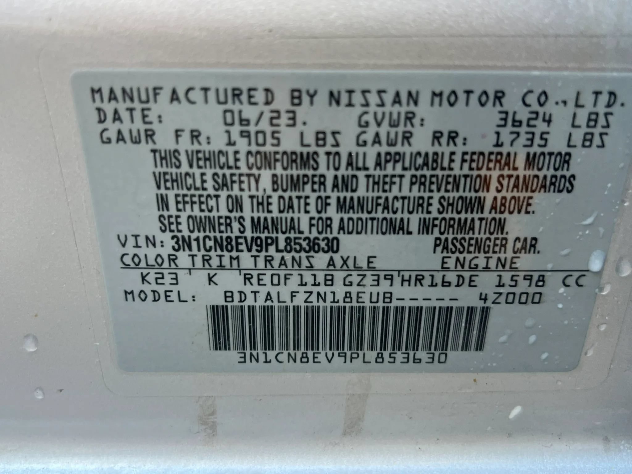 Used 2023 Nissan Versa SV FWD image 30