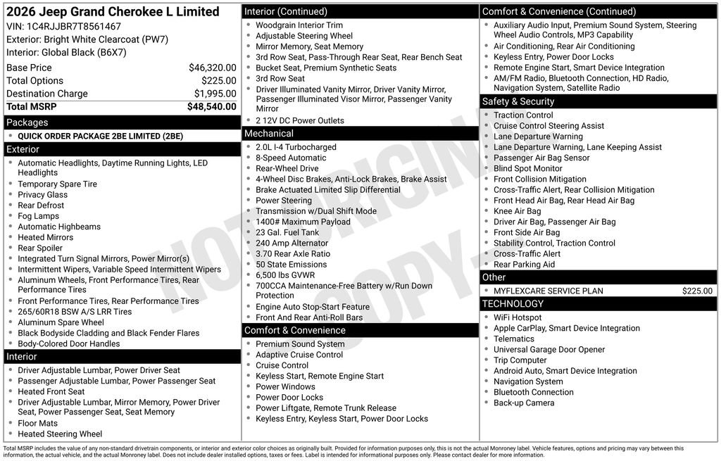 New 2026 Jeep Grand Cherokee L Limited RWD image 7