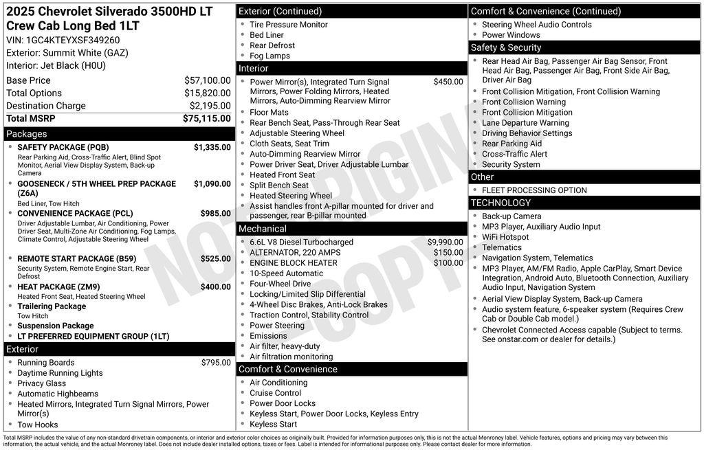 Used 2025 Chevrolet Silverado 3500 LT w/ Safety Package AWD/4WD image 32