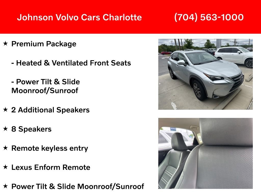 Used 2015 Lexus NX 200t FWD w/ Premium Package image 9