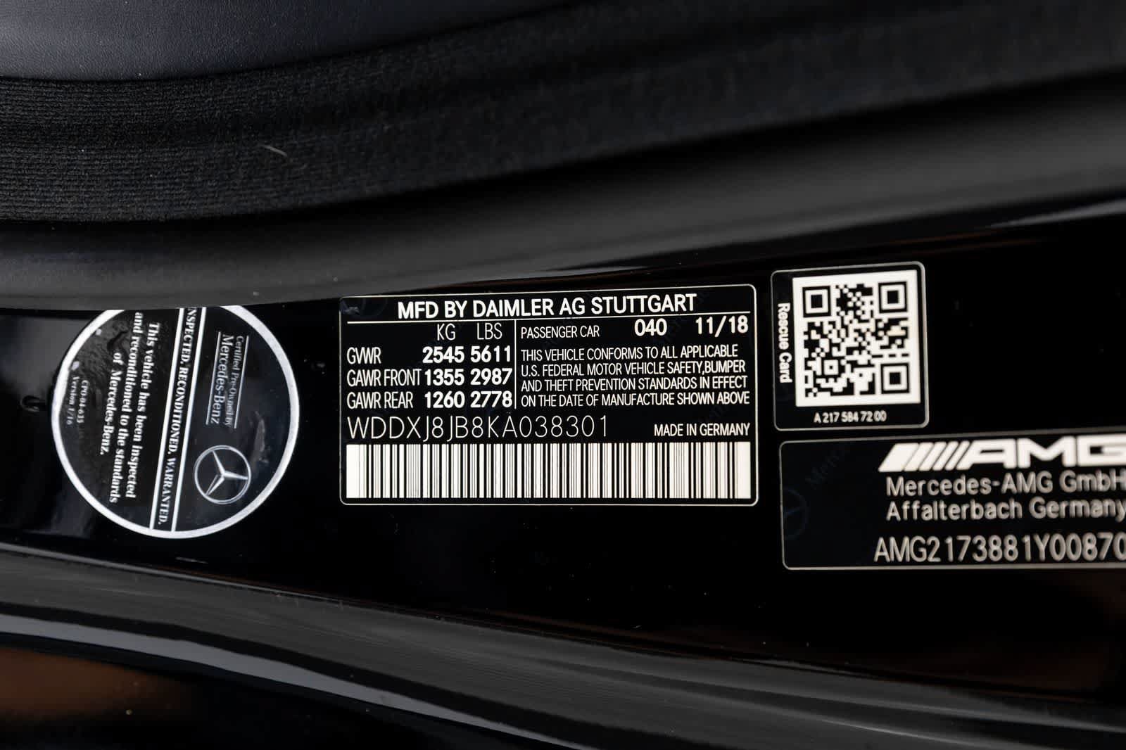 Used 2019 Mercedes-Benz S 63 AMG 4MATIC Coupe image 23