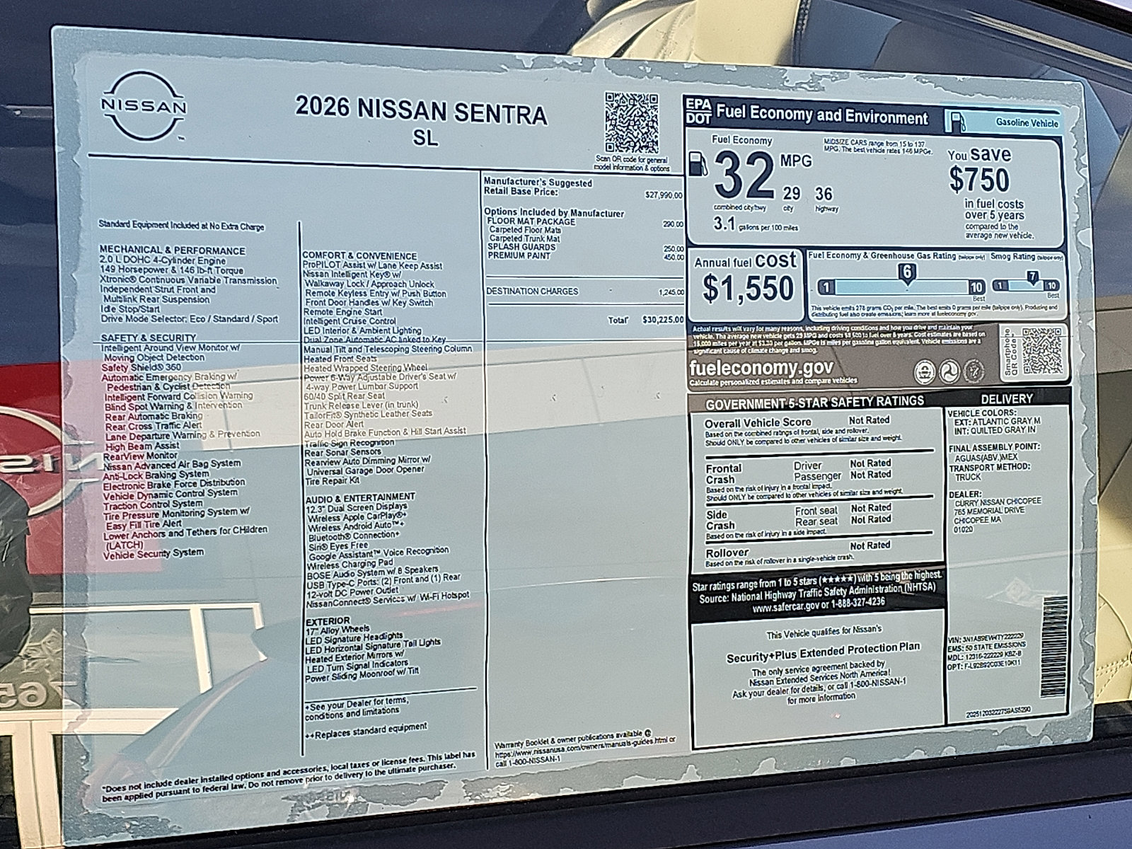 New 2026 Nissan Sentra SL w/ Floor Mat Package image 20