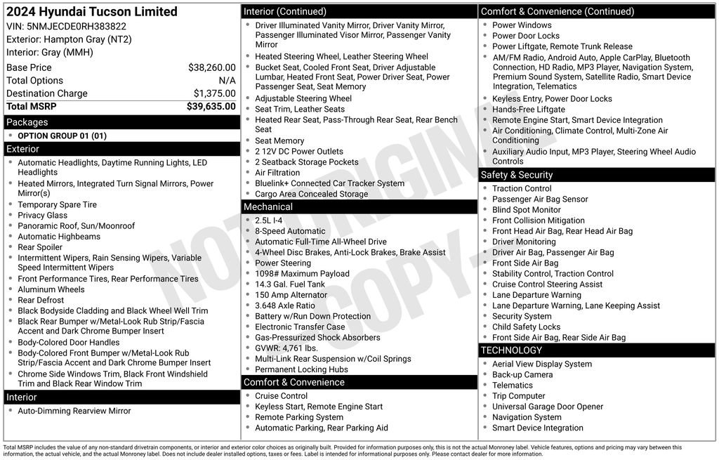 Used 2024 Hyundai Tucson Limited image 15