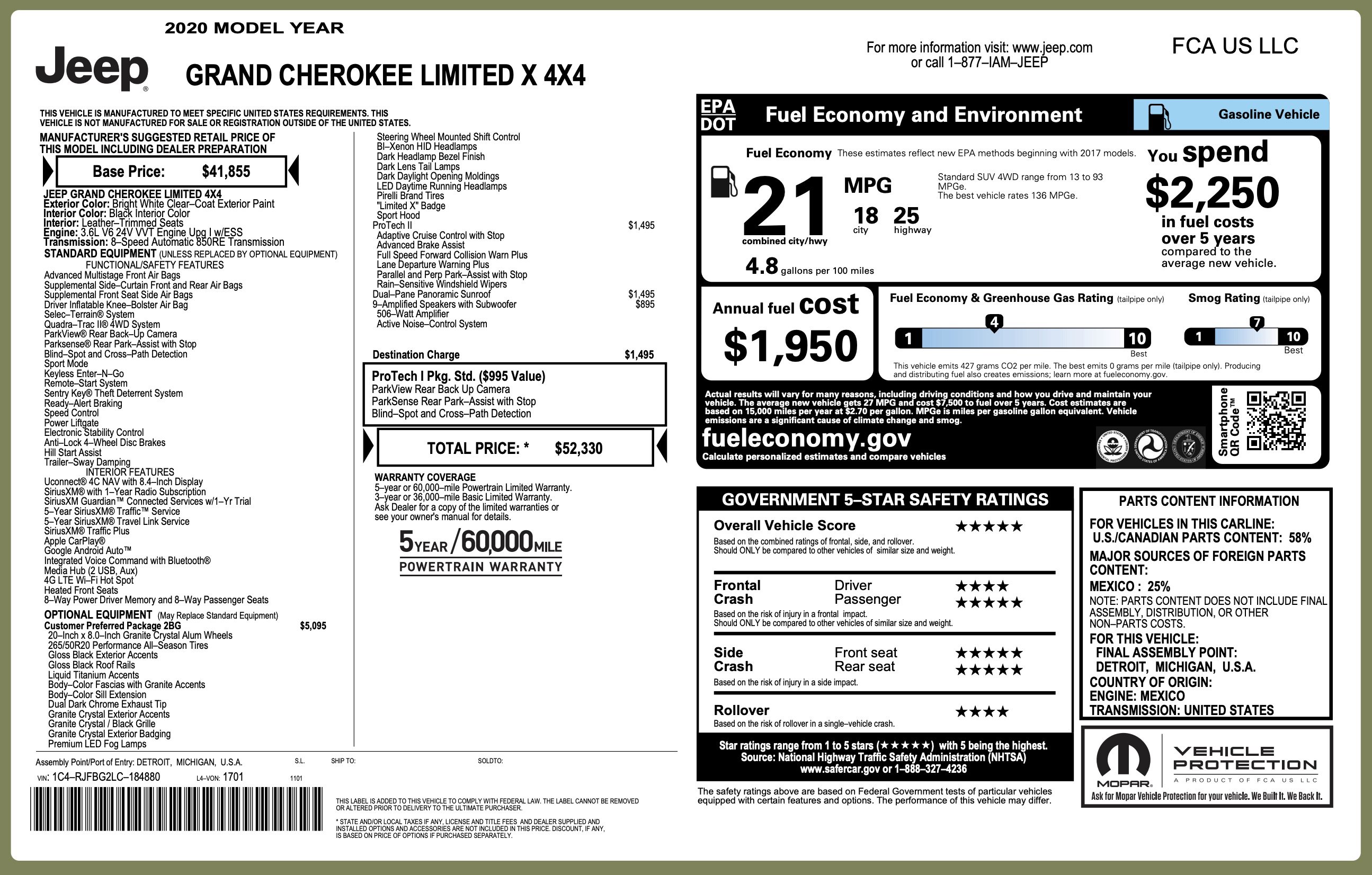 Used 2020 Jeep Grand Cherokee Limited X image 2