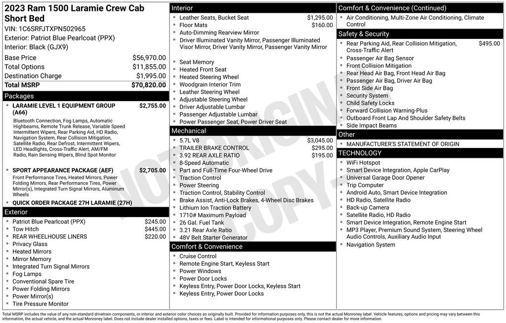 Used 2023 RAM 1500 Laramie AWD/4WD image 7