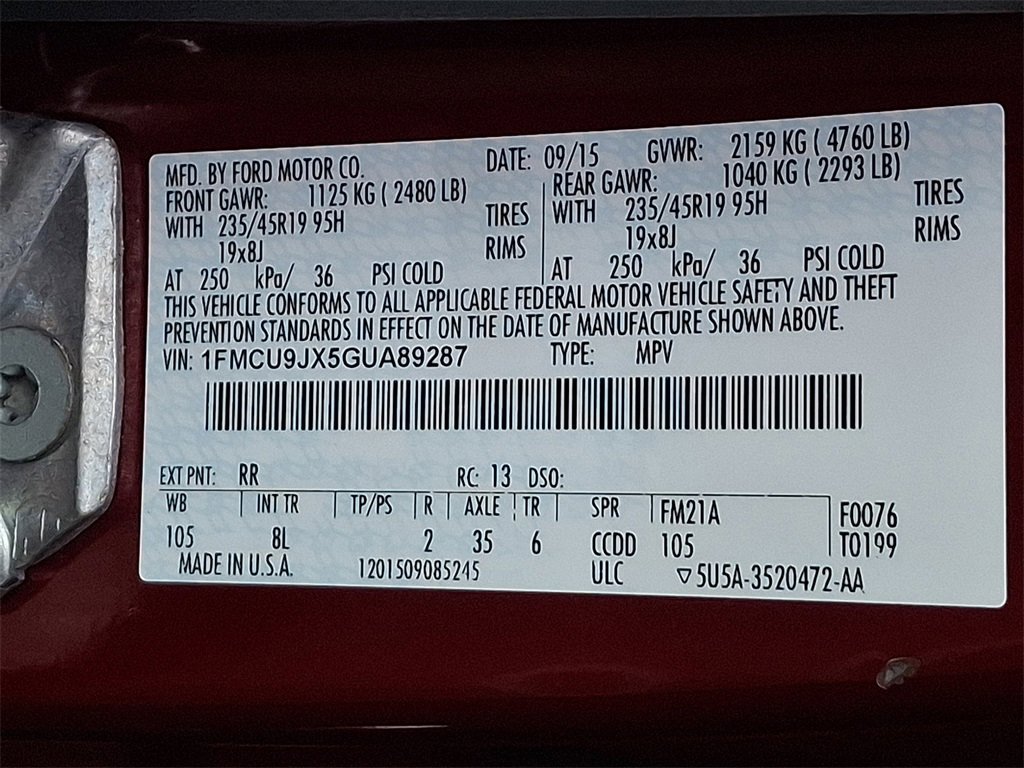 Used 2016 Ford Escape Titanium w/ Equipment Group 301A image 28