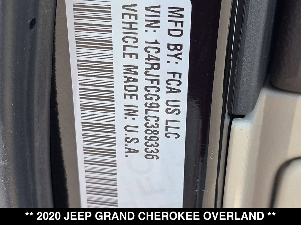 Used 2020 Jeep Grand Cherokee Overland AWD/4WD image 29