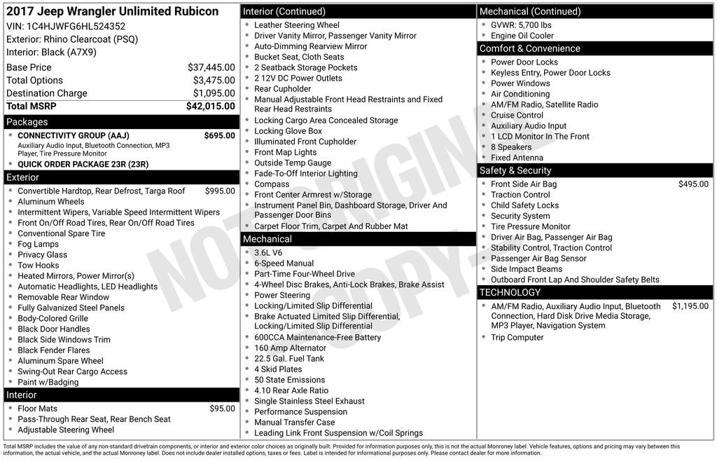 Used 2017 Jeep Wrangler Unlimited Rubicon w/ Connectivity Group image 32