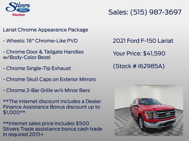 Certified 2021 Ford F150 Lariat w/ Max Trailer Tow Package AWD/4WD image 22
