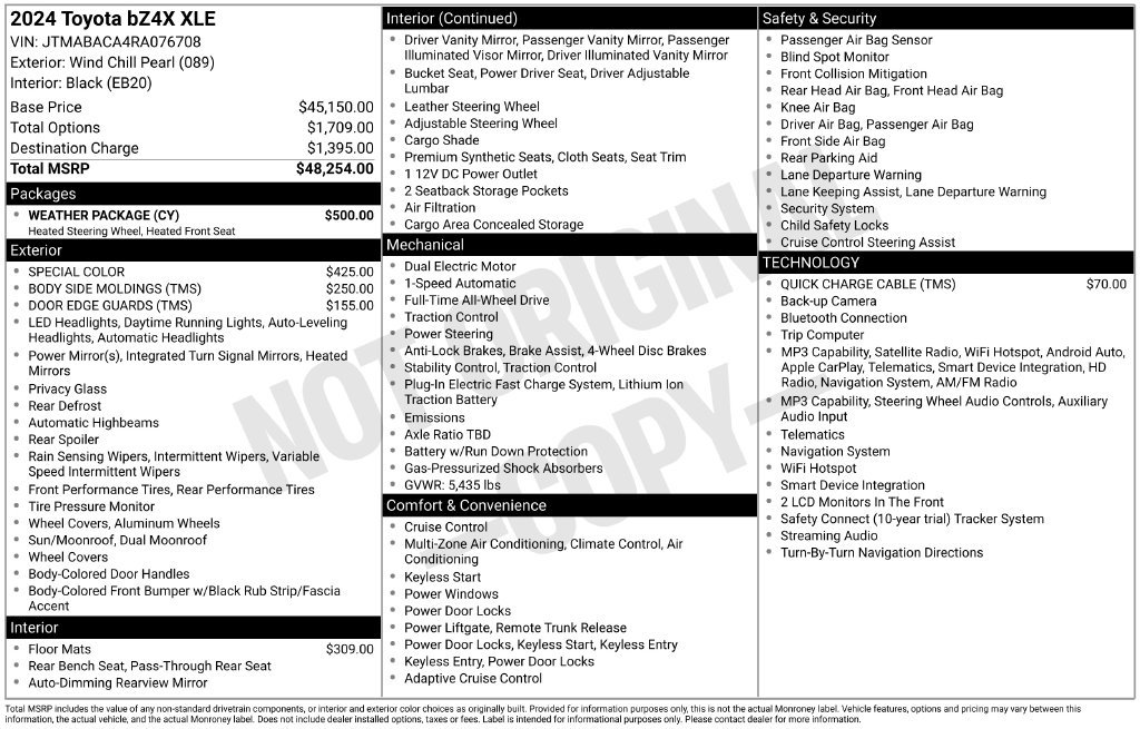 Used 2024 Toyota bZ4X AWD w/ Weather Package image 10