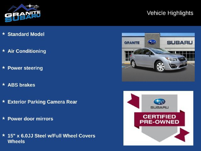Used 2015 Subaru Impreza 2.0i AWD/4WD image 2