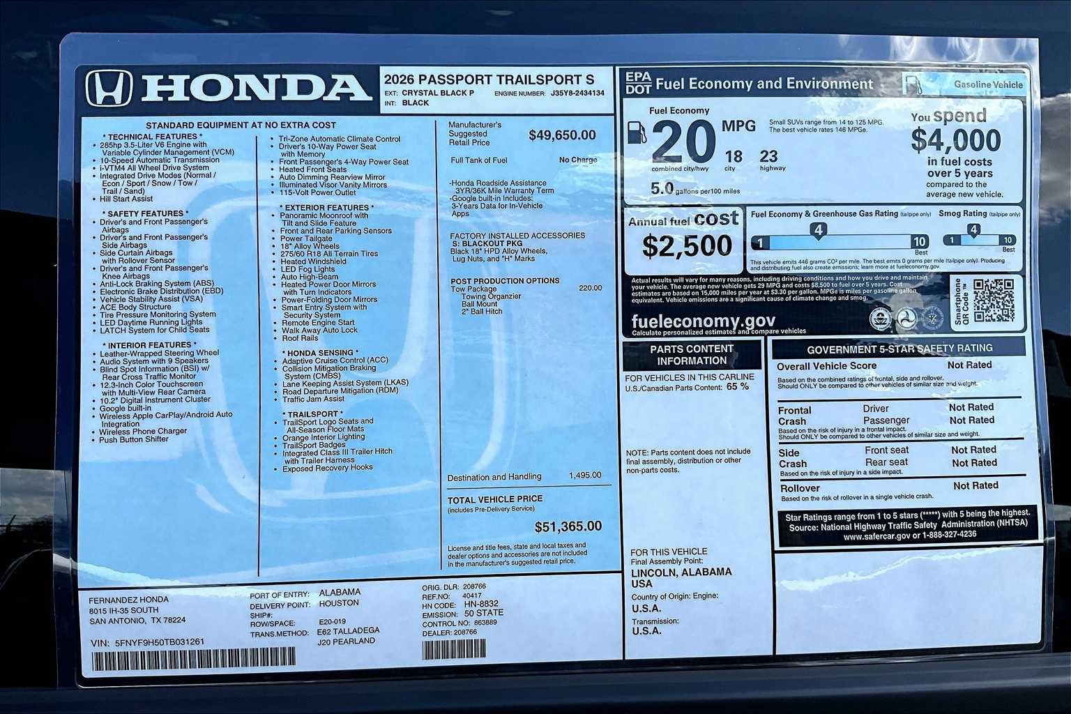 New 2026 Honda Passport TrailSport image 19