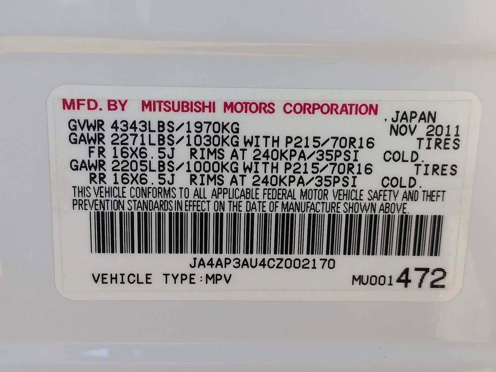 Used 2012 Mitsubishi Outlander Sport ES image 35