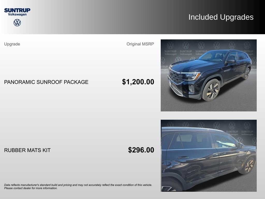 Used 2025 Volkswagen Atlas Cross Sport SE w/ Panoramic Sunroof Package image 2