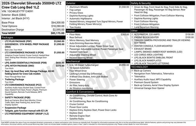 New 2026 Chevrolet Silverado 3500 LTZ w/ LTZ Plus Package image 5