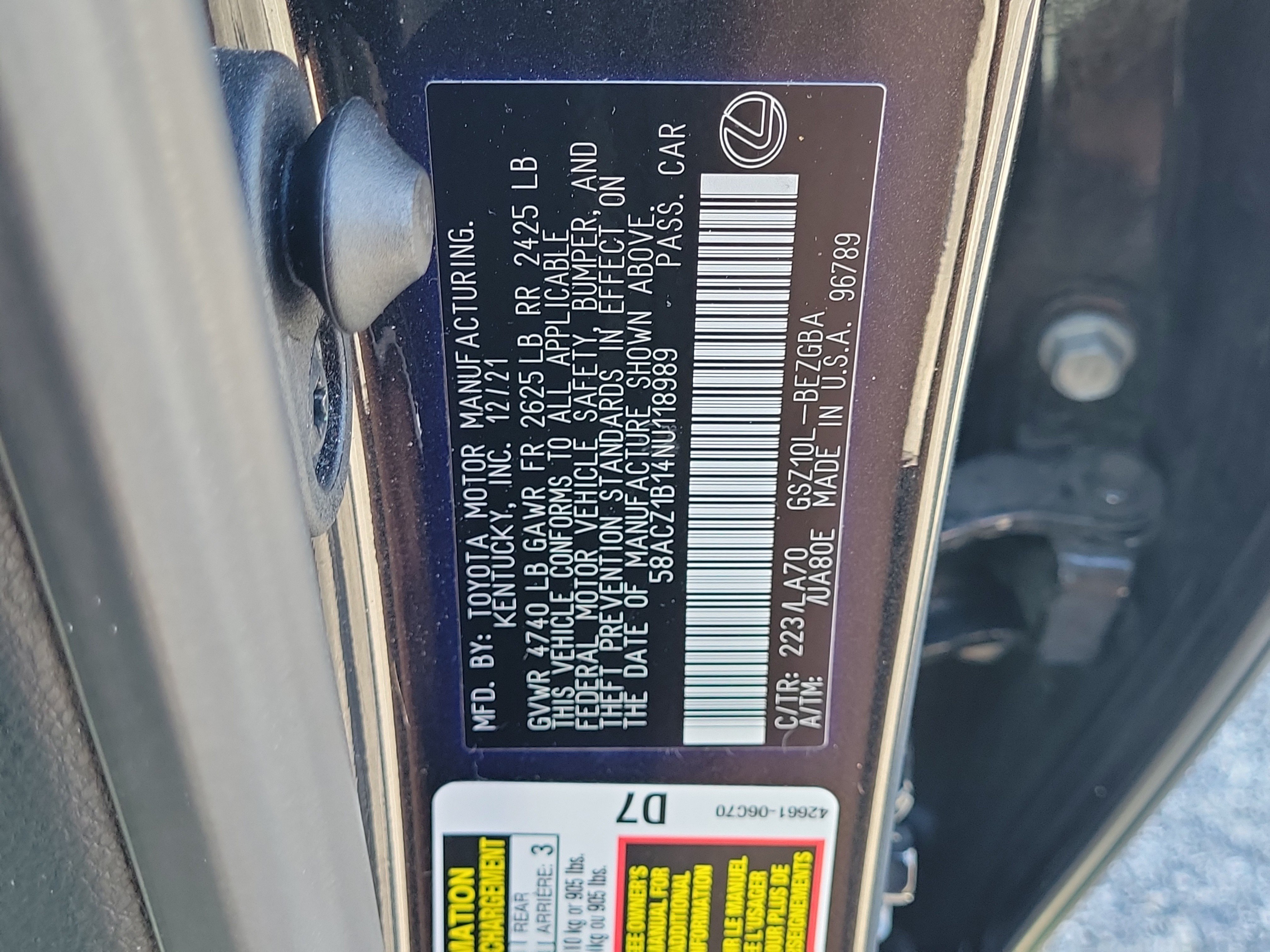 Used 2022 Lexus ES 350 w/ Accessory Package FWD image 24