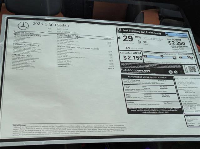 New 2026 Mercedes-Benz C 300 Sedan image 19