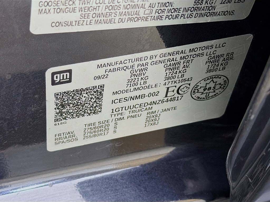 Used 2022 GMC Sierra 1500 Elevation w/ LPO, Elevation Black Package AWD/4WD image 42