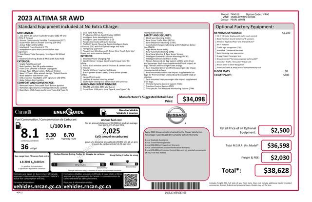 Used 2023 Nissan Altima 2.5 SR image 7