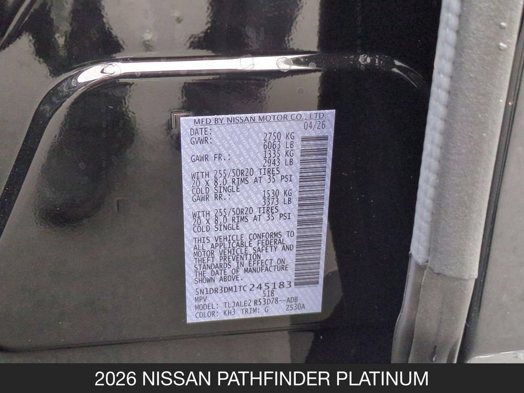 New 2026 Nissan Pathfinder Platinum FWD image 27