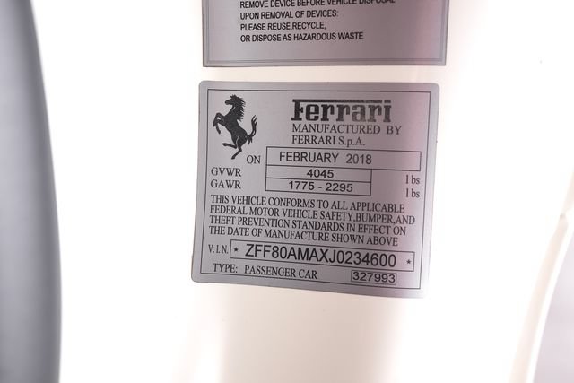 Certified 2018 Ferrari 488 Spider RWD image 69