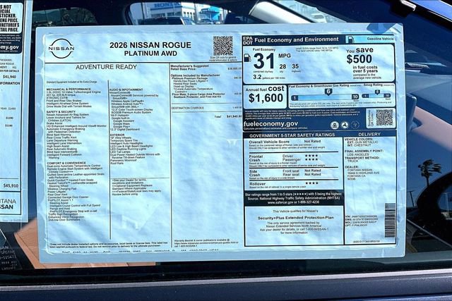 New 2026 Nissan Rogue Platinum w/ Platinum Premium Package AWD/4WD image 14