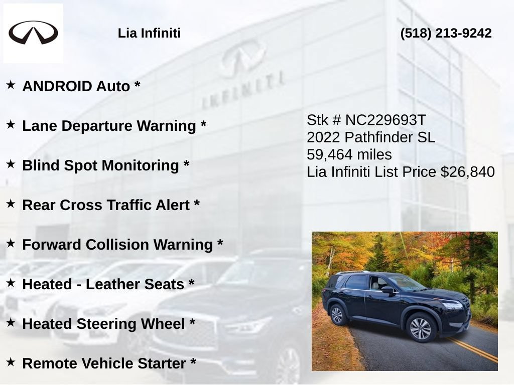 Used 2022 Nissan Pathfinder SL w/ Lighting Package (N92) AWD/4WD image 20